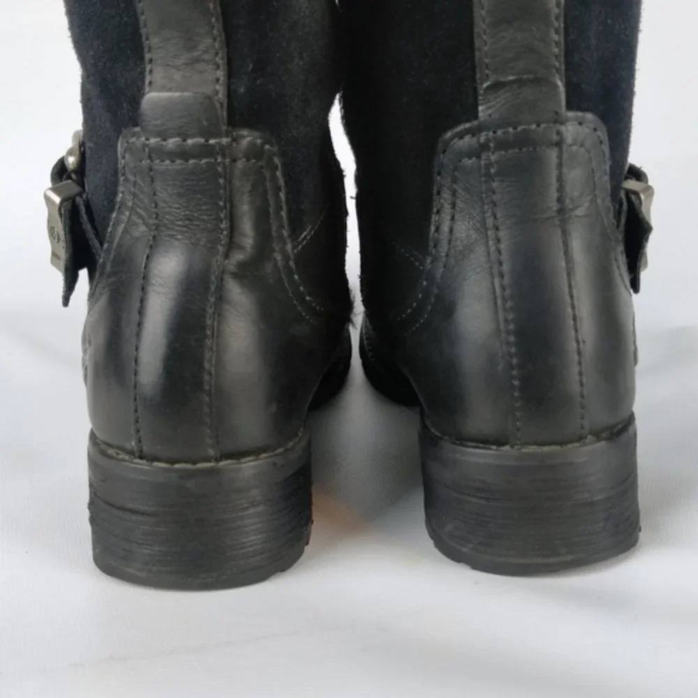 Timberland Black tall Bethel boots full zip sz.6.5